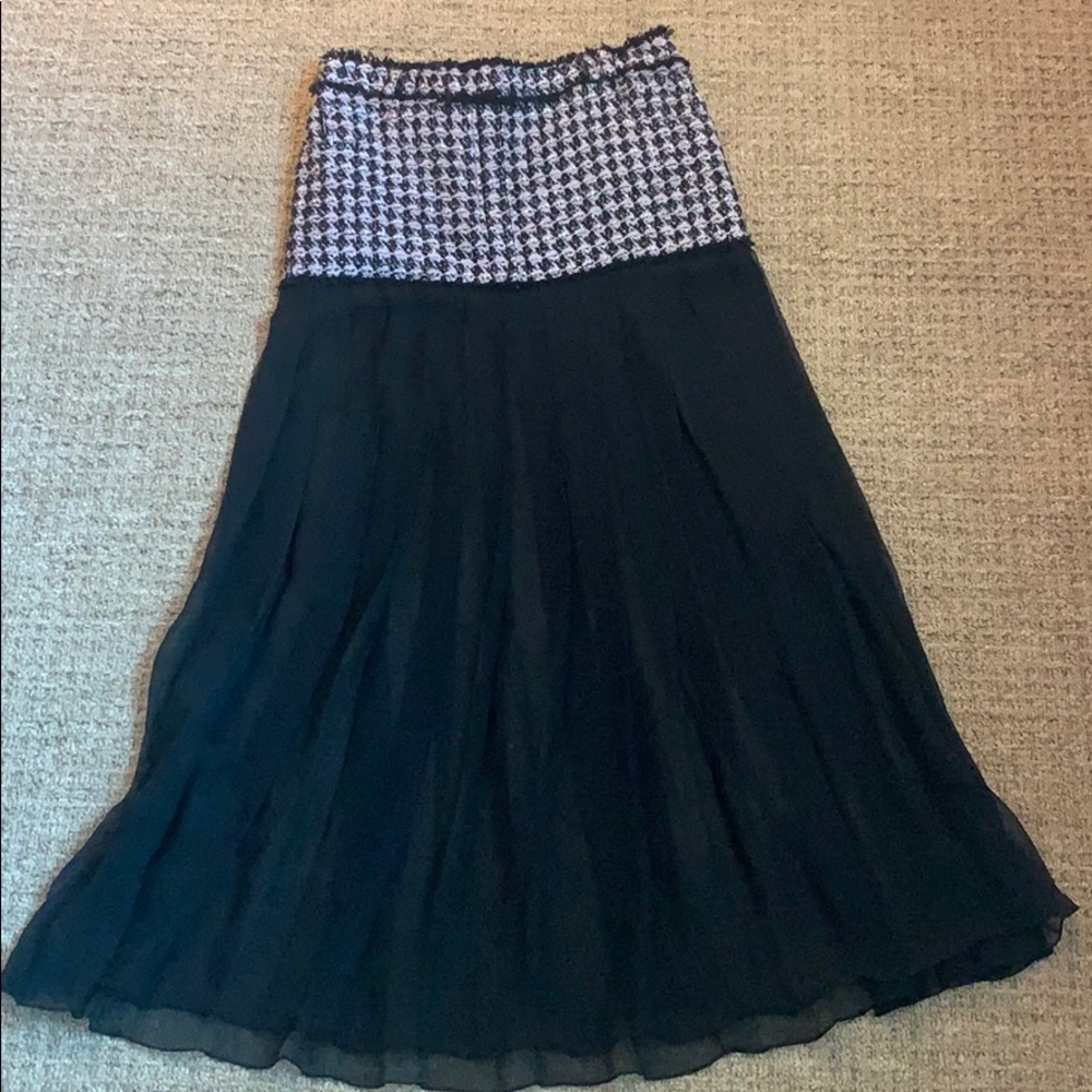 Balmain Tweed and Georgette Skirt